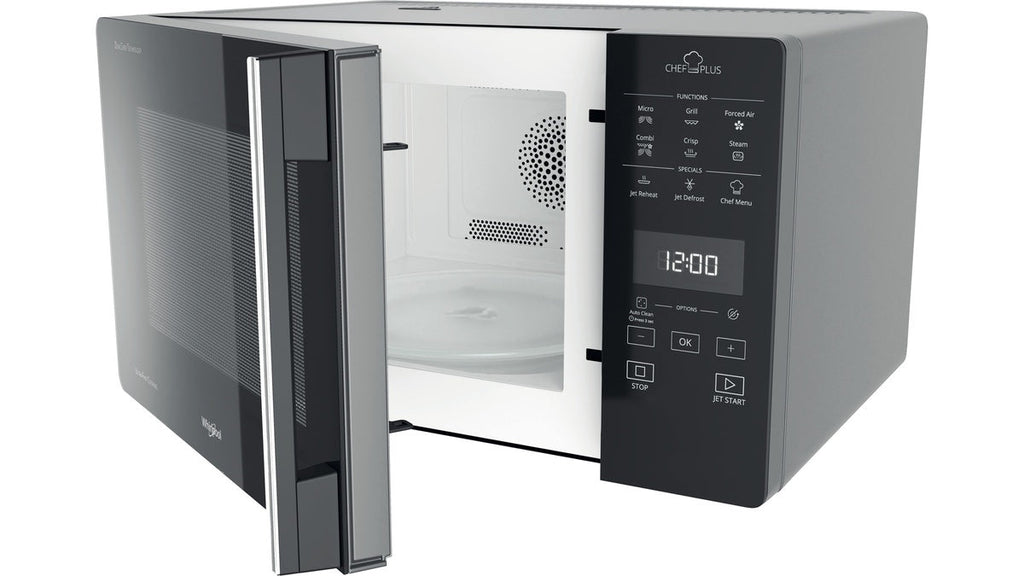 Microonde Combinato Whirlpool Chef Plus Mcp 359 Sl 800 W 25 Litri Grill (A30xL52xP49,4) Funzione Cottura A Vapore Argento