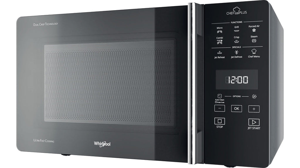 Microonde Combinato Whirlpool Chef Plus Mcp 359 Sl 800 W 25 Litri Grill (A30xL52xP49,4) Funzione Cottura A Vapore Argento