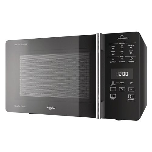 Microonde Combinato Whirlpool Chef Plus Mcp 359 Sl 800 W 25 Litri Grill (A30xL52xP49,4) Funzione Cottura A Vapore Argento