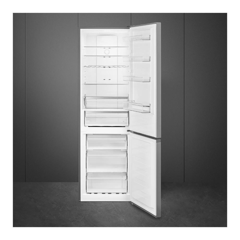 Smeg FC200XEU koel-vriescombinatie 331 L RVS No Frost