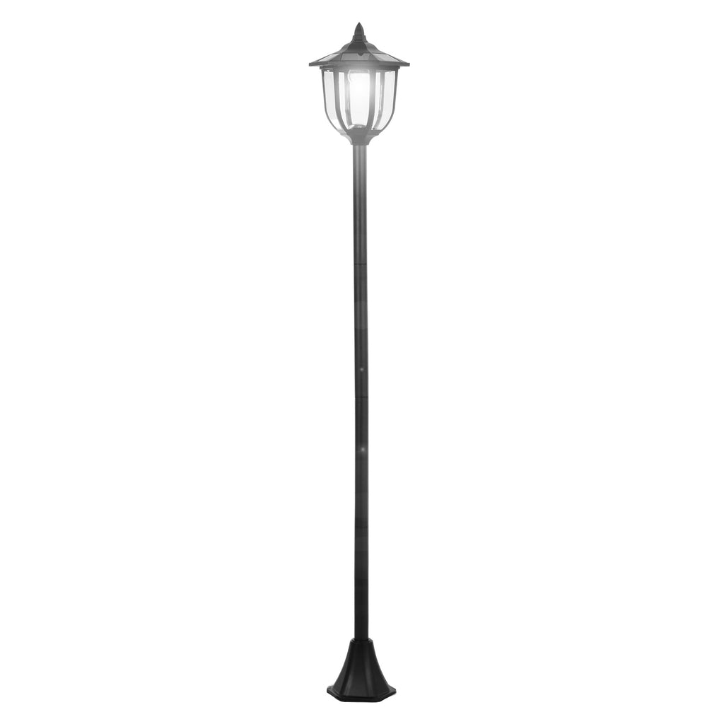 EASYCOMFORT Outdoor Street Lamp with 6 LED Lights and Solar Panels Waterproof Automatic Ignition Duration 6 Hours Height 177cm