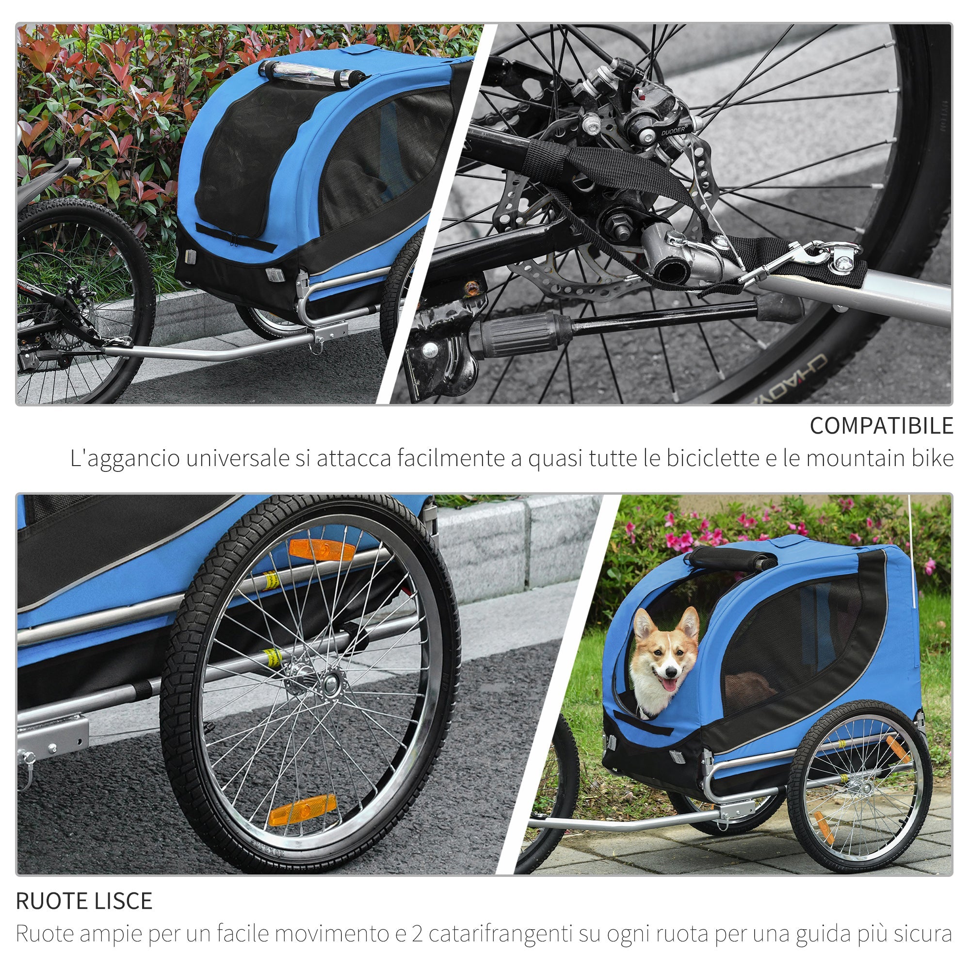 EasyComfort Fietskar voor Honden M, 30 kg (130x73x90 cm)