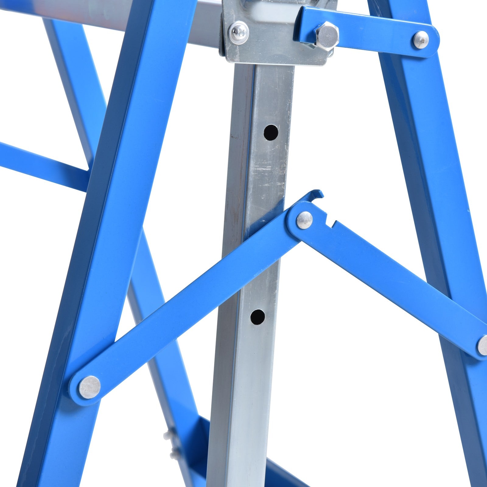 EASYCOMFORT Set of 2 Folding Telescopic Work Trestles in Steel Tubes 68 x 58 x 80