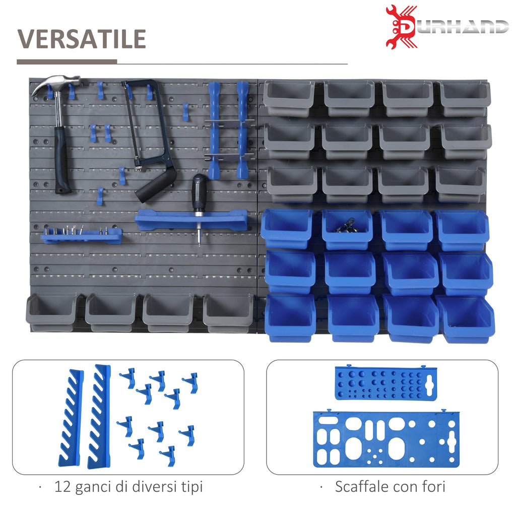 EasyComfort 44-delig gereedschapsbord met verstelbare bakken, 54x22x95 cm