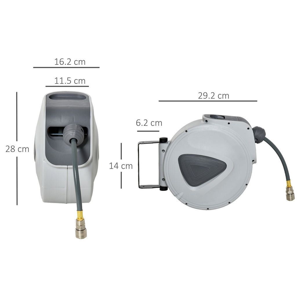 EASYCOMFORT Persluchthaspel 10 m + 90 cm, Φ1/4'', 180° draaibaar