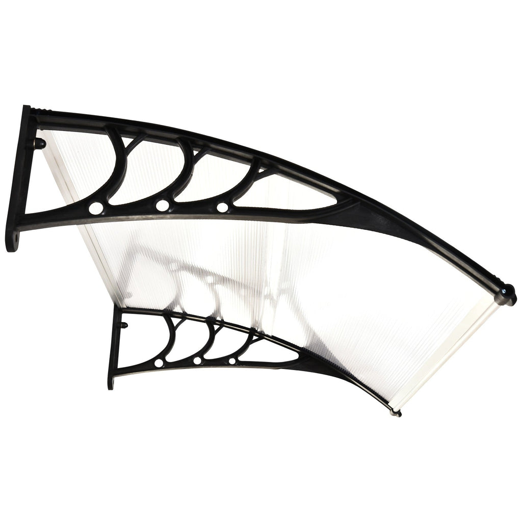 EASYCOMFORT Waterproof and Anti-UV Shelter for Door or Window in Polycarbonate 75 x 120 x 23 cm