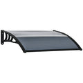 EASYCOMFORT Outdoor Anti-UV Polycarbonate Canopy for Doors and Windows, 100x80cm