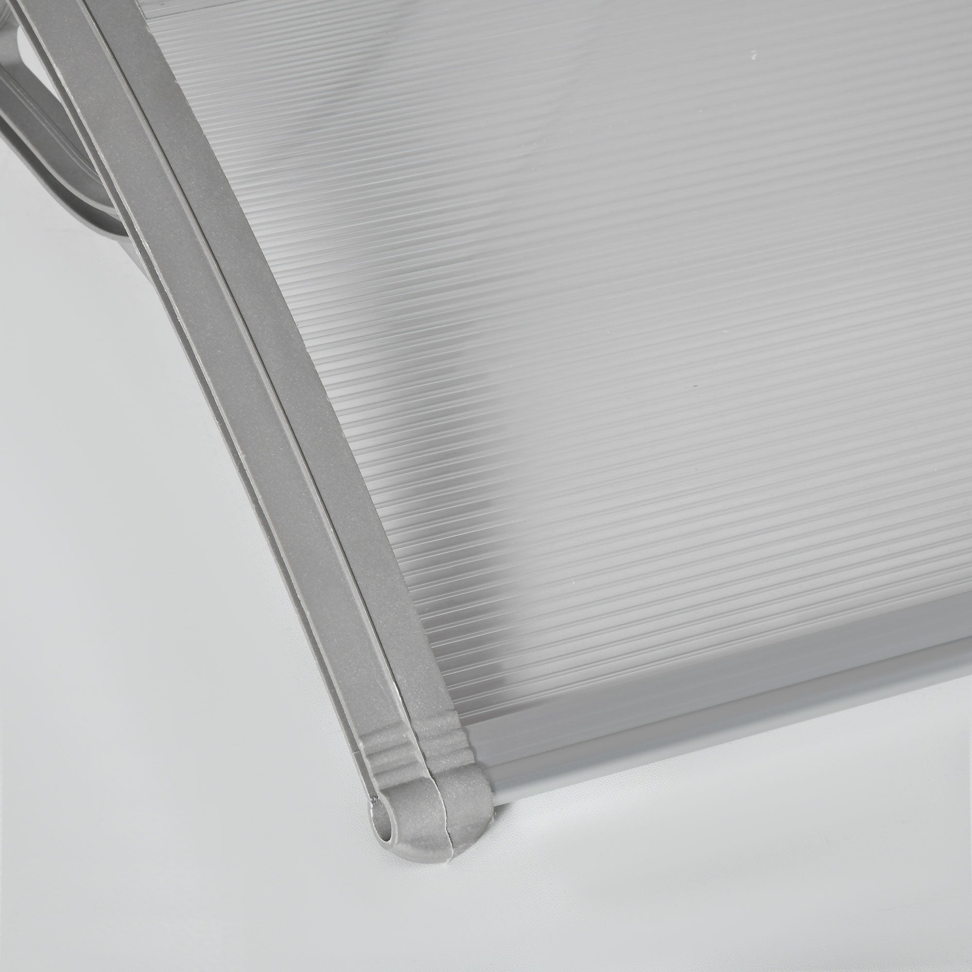 EASYCOMFORT Outdoor Anti-UV Polycarbonate Canopy for Doors and Windows, 100x80cm