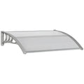 EASYCOMFORT Outdoor Anti-UV Polycarbonate Canopy for Doors and Windows, 100x80cm