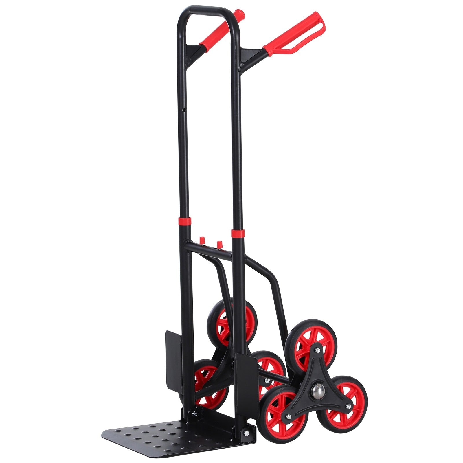 EASYCOMFORT Heavy Duty Folding Metal Luggage Rack Trolley with 6 Wheels for Stairs Maximum Load 150kg