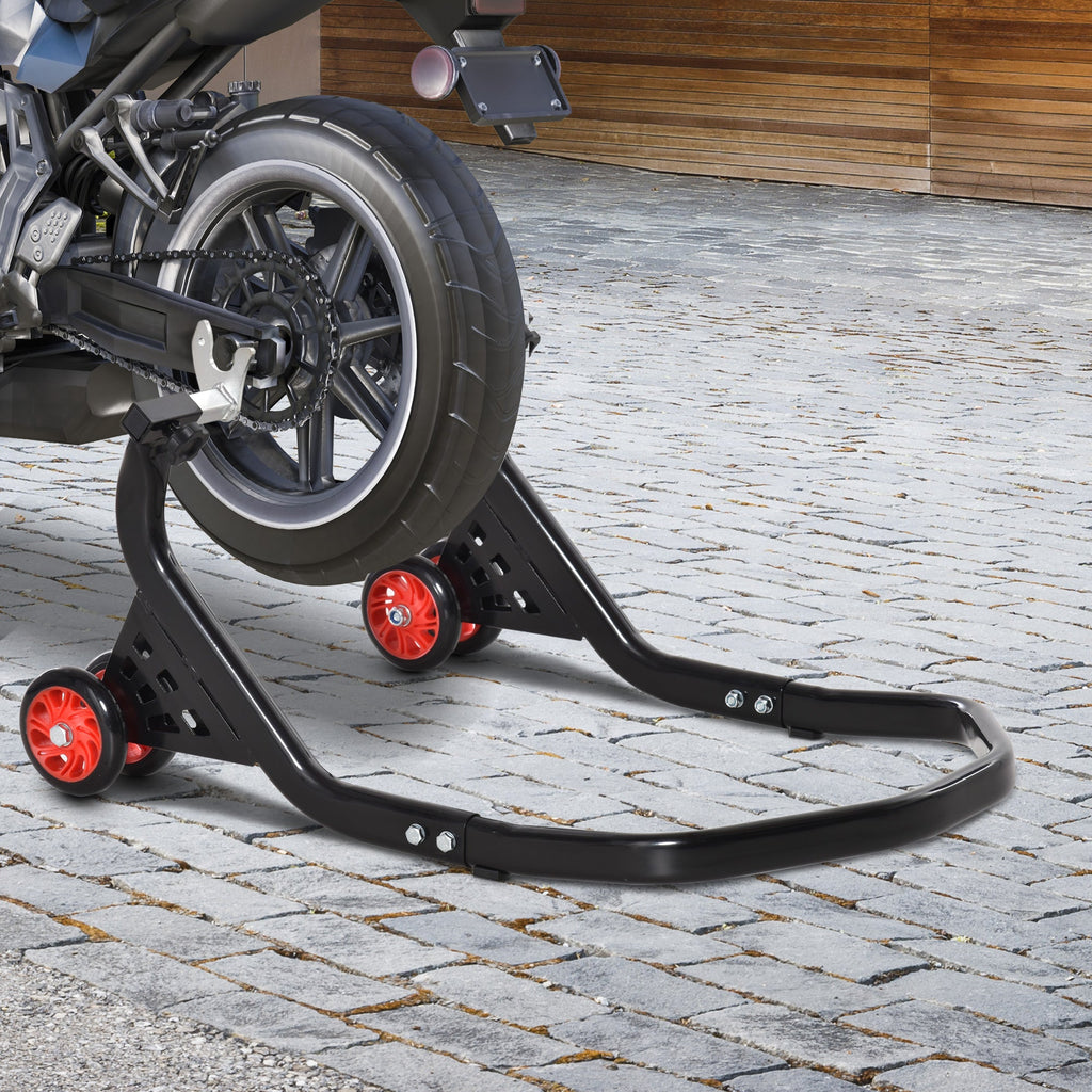 EASYCOMFORT Universal and Adjustable Rear Motorbike Stand Motorcycle Stand for Sport Motorcycles Up to 200kg Black