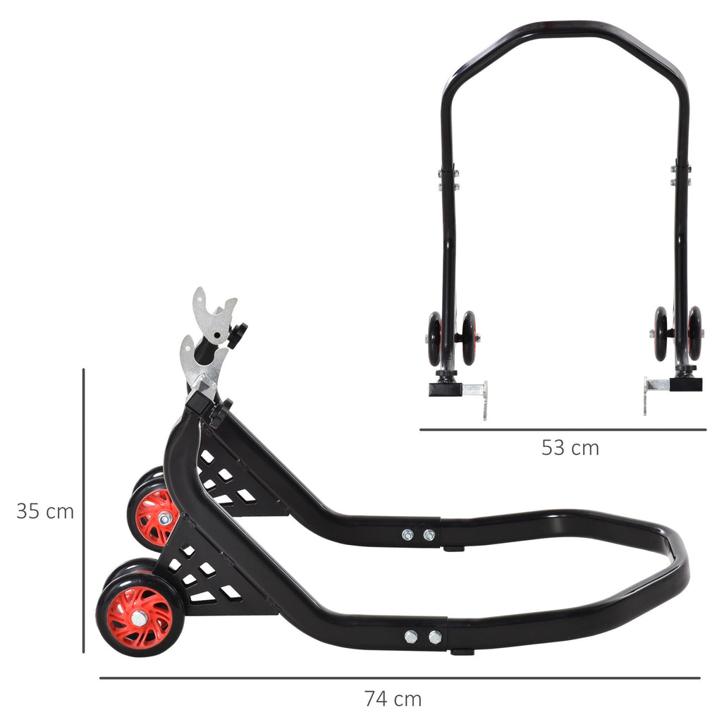 EASYCOMFORT Universal and Adjustable Rear Motorbike Stand Motorcycle Stand for Sport Motorcycles Up to 200kg Black