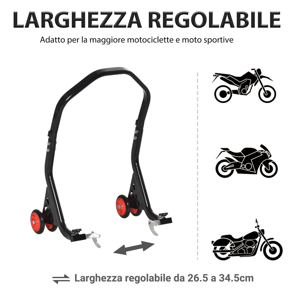 EASYCOMFORT Universal and Adjustable Rear Motorbike Stand Motorcycle Stand for Sport Motorcycles Up to 200kg Black
