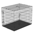 EASYCOMFORT Pet Cage Carrier for Dogs and Cats Foldable Steel Double Opening 76 × 46 × 52cm Black