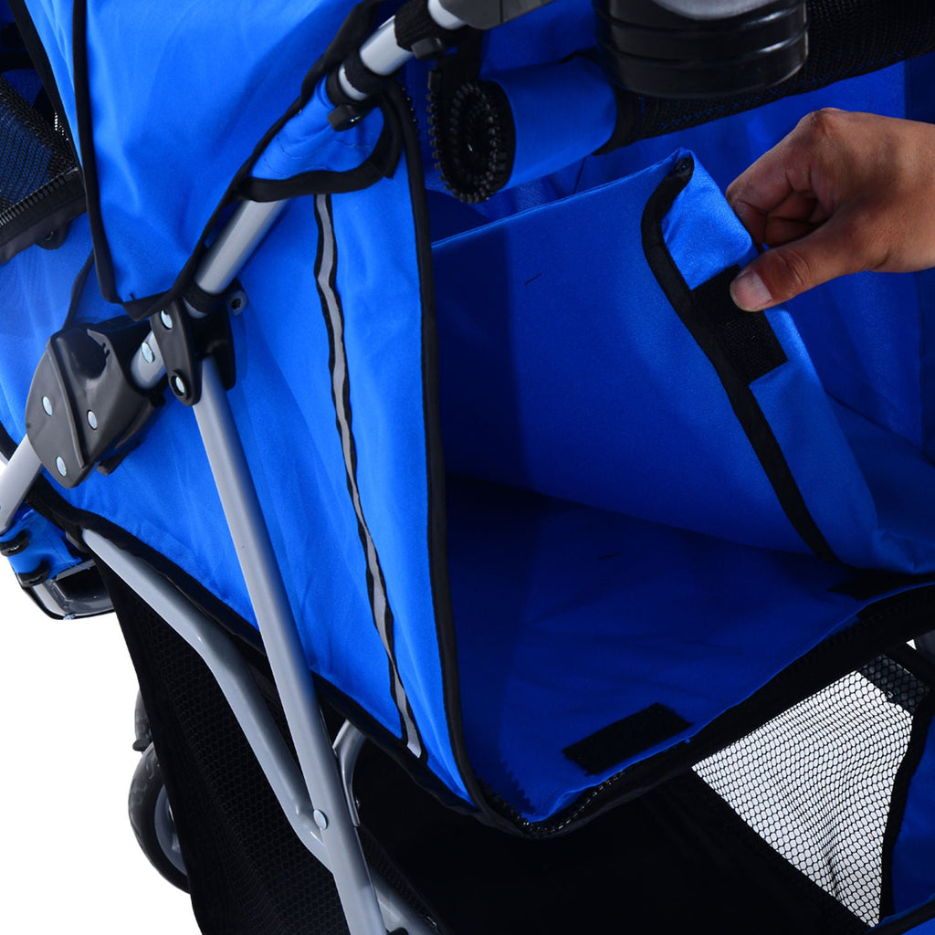 EasyComfort Dog Stroller 10 kg opvouwbare hondenwagen Blauw 75 x 45 x 97 cm