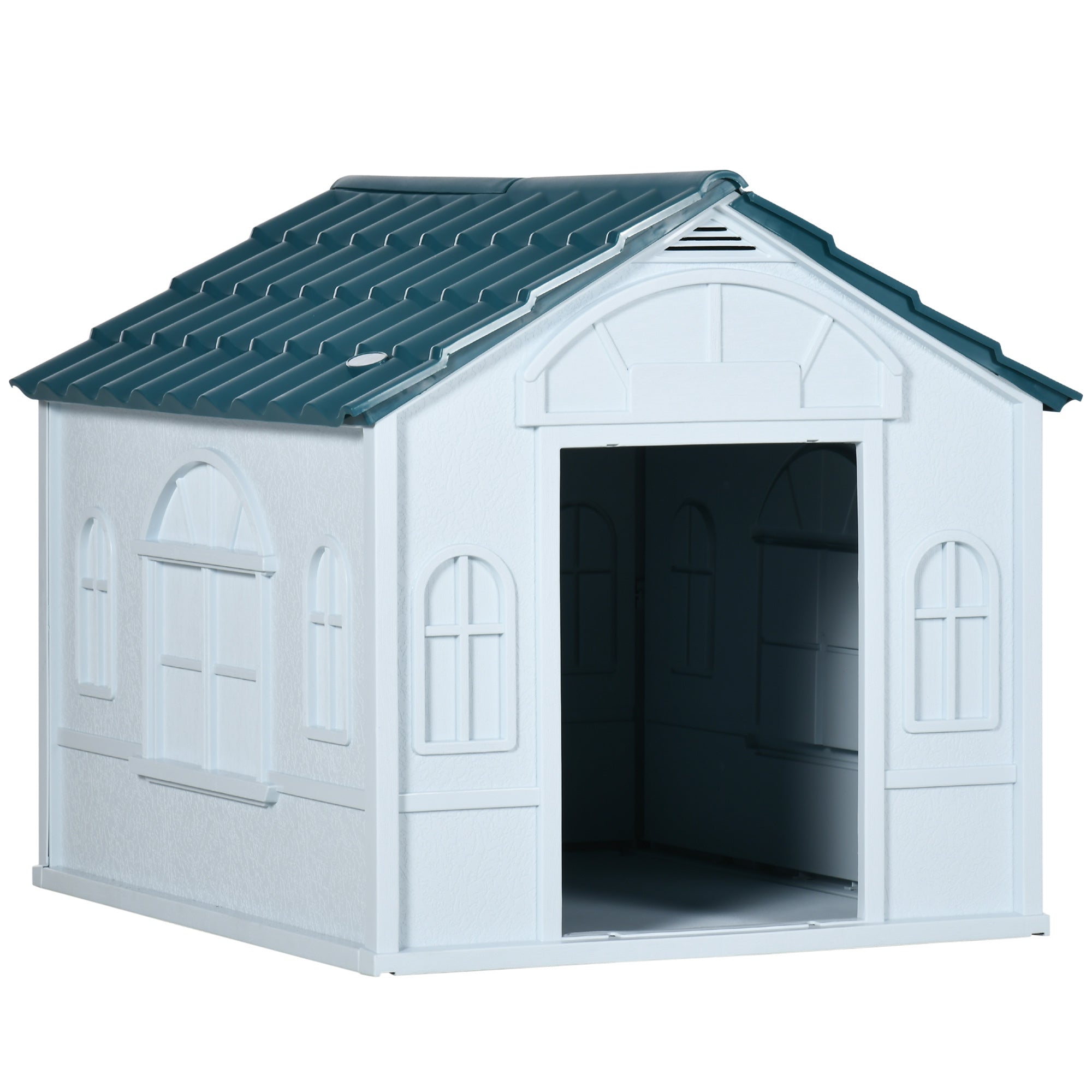 EASYCOMFORT Kennel for Medium and Small Dogs max 20kg in Waterproof PP, 65x75.7x63 cm, Blue
