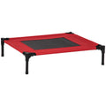EASYCOMFORT Summer Kennel Bed for Dogs up to 18kg Outdoor and Indoor Pet Bed 76x61x18cm Red