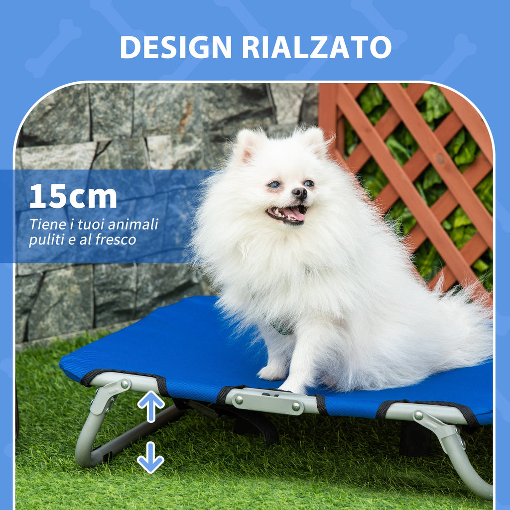 EASYCOMFORT Dog Bed Foldable Raised Bed for Outdoor Indoor 59 × 46 × 15cm