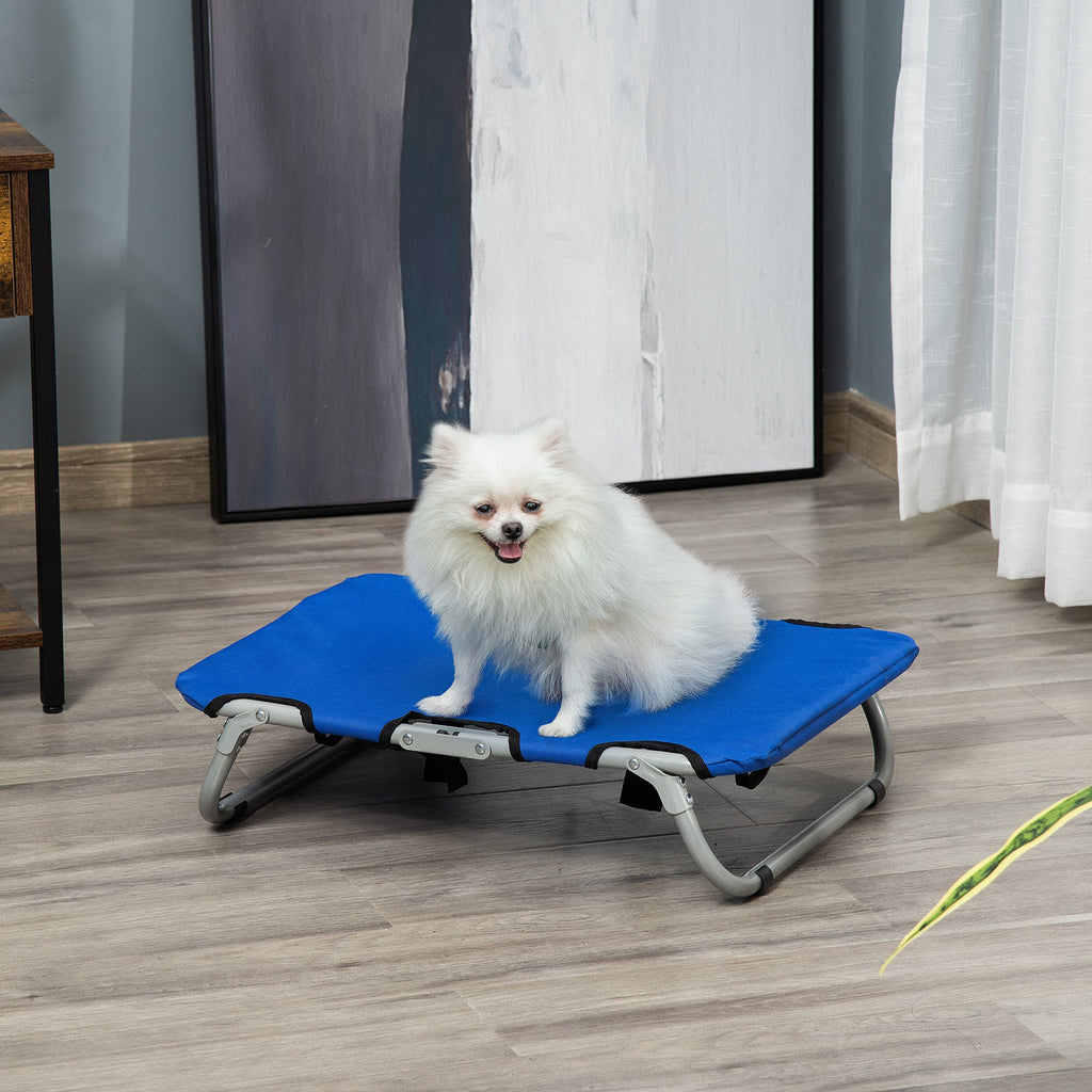 EASYCOMFORT Dog Bed Foldable Raised Bed for Outdoor Indoor 59 × 46 × 15cm
