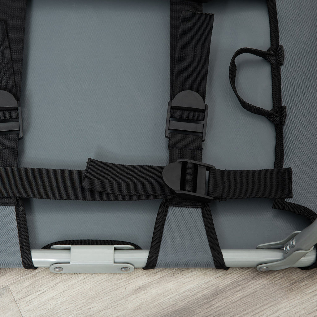 Easycomfort Lettino per Cani Pieghevole in Acciaio e Tessuto Oxford per Interni ed Esterni, 59x46x15 cm, Grigia