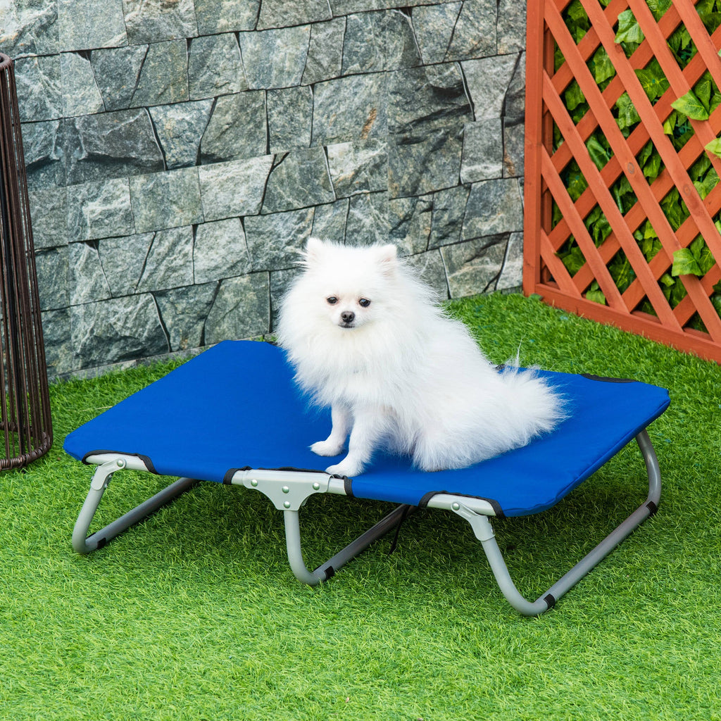 EASYCOMFORT Folding Dog Bed, Raised Bed, Outdoor Indoor 71 × 58 × 20cm