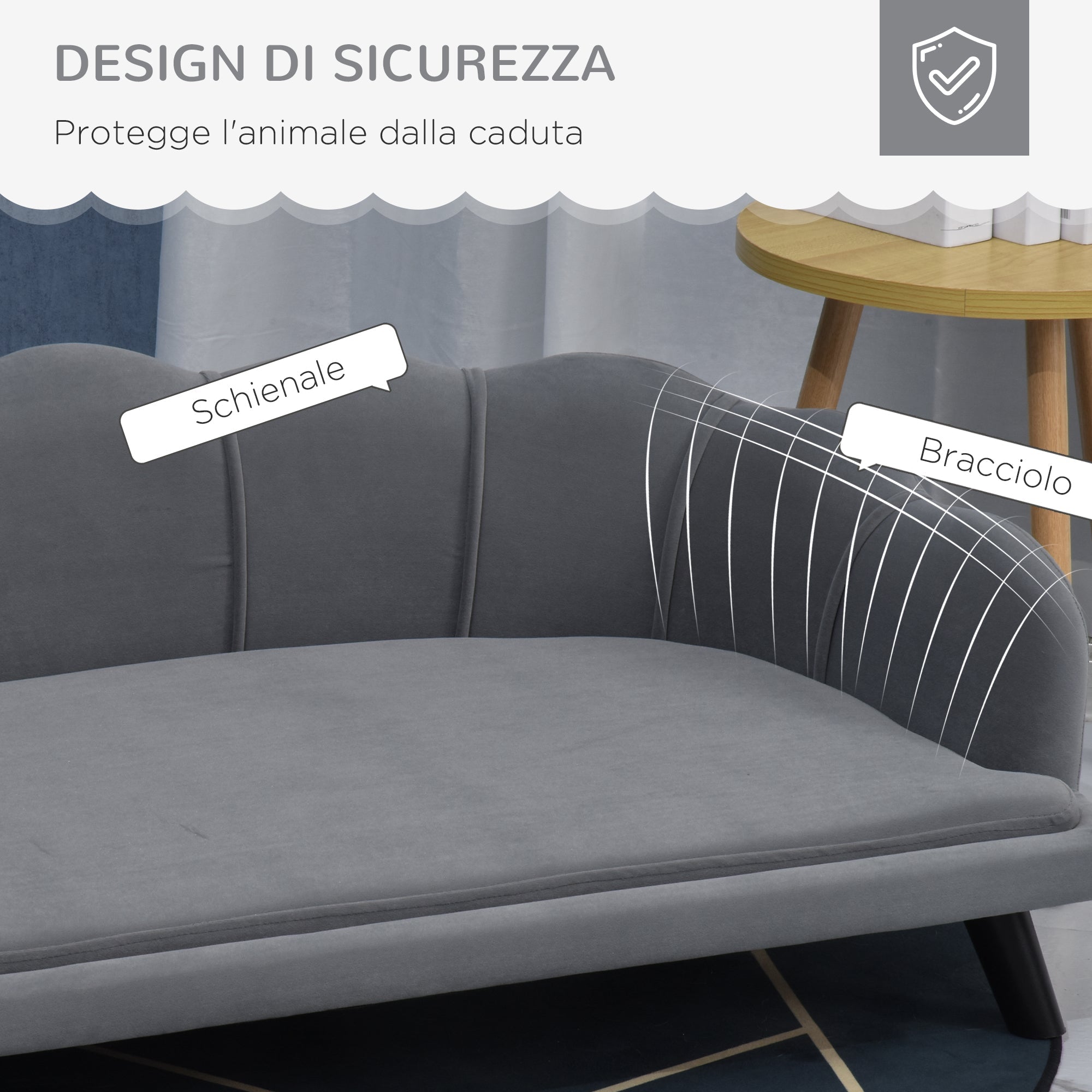 EASYCOMFORT Sofa for Medium-Large Dogs with Removable and Washable Cover