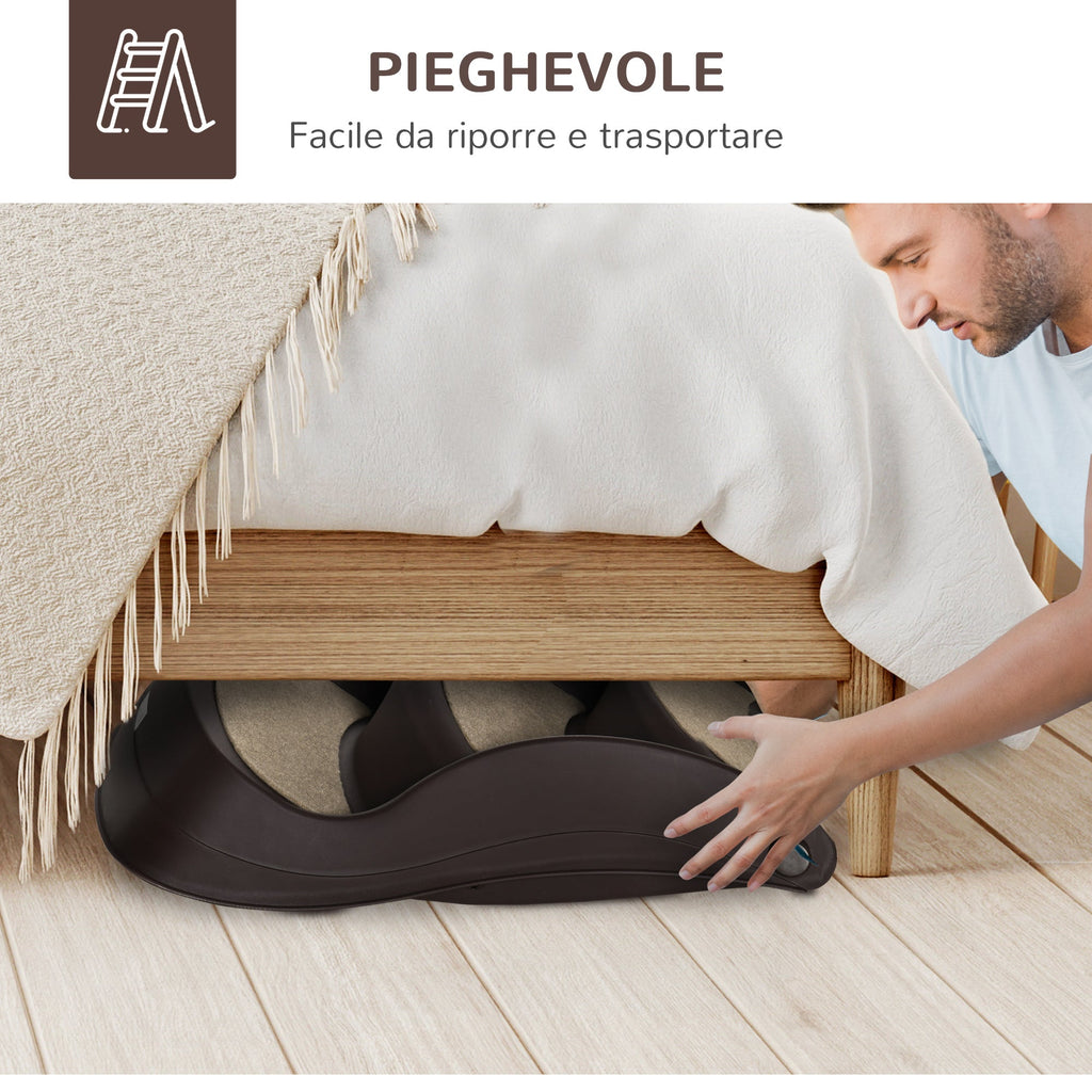 EasyComfort opvouwbare hondentrap 3 treden PP 49x38x38 cm bruin
