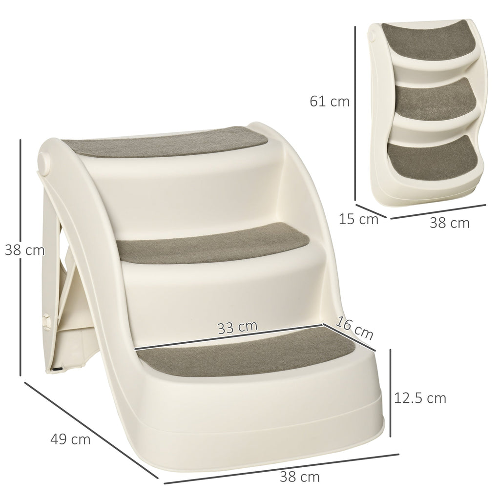 EasyComfort opvouwbare trap voor honden en katten, 3 antislip treden, 49x38x38 cm