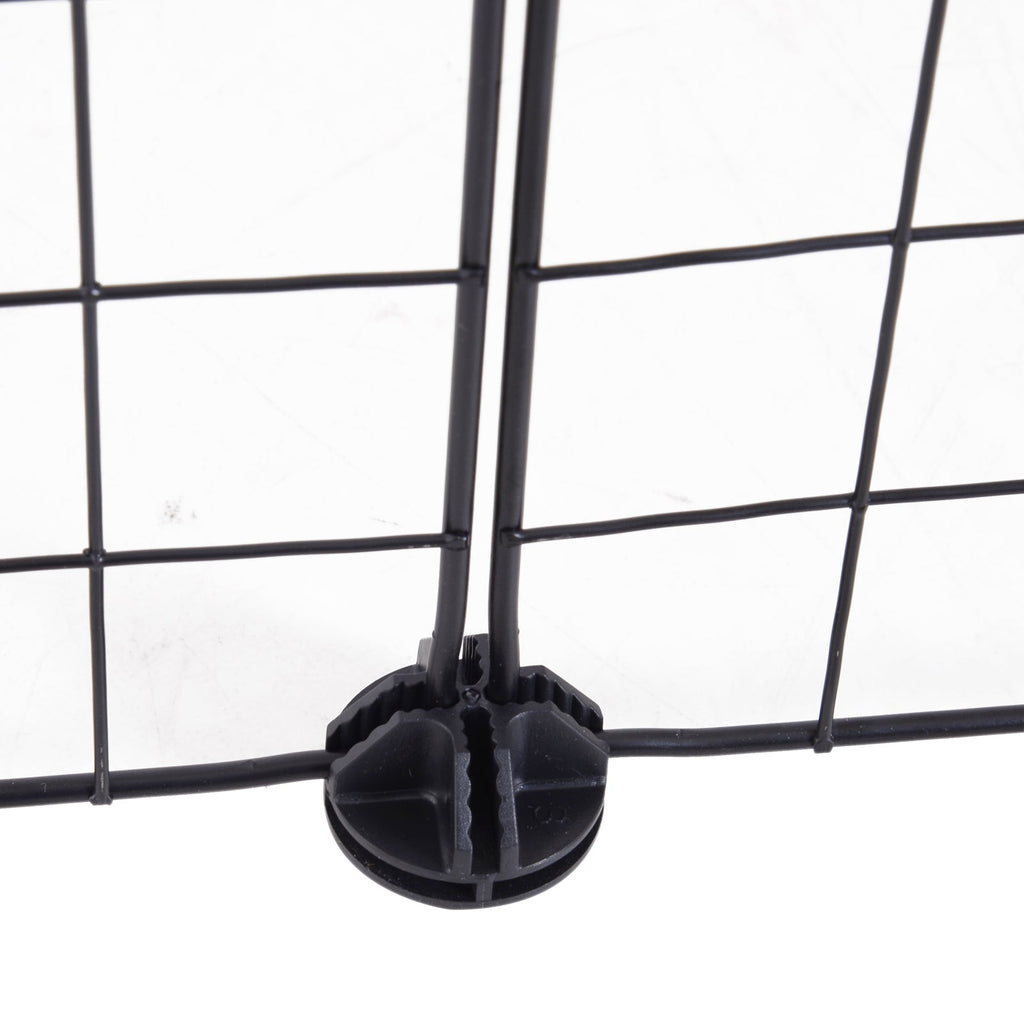 EASYCOMFORT Modular Playpen for Puppies and Small Animals in Metal and PP, 12 Panels of 35x35 cm Black