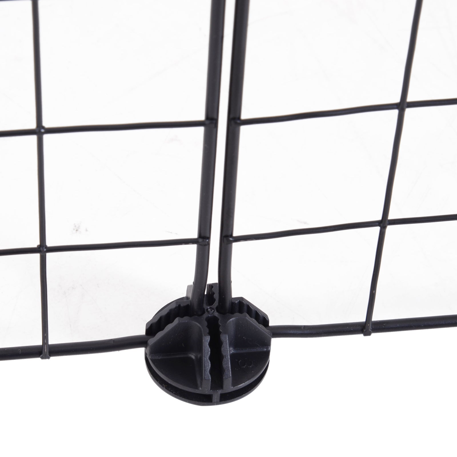 EASYCOMFORT Modular Playpen for Puppies and Small Animals in Metal and PP, 12 Panels of 35x35 cm Black