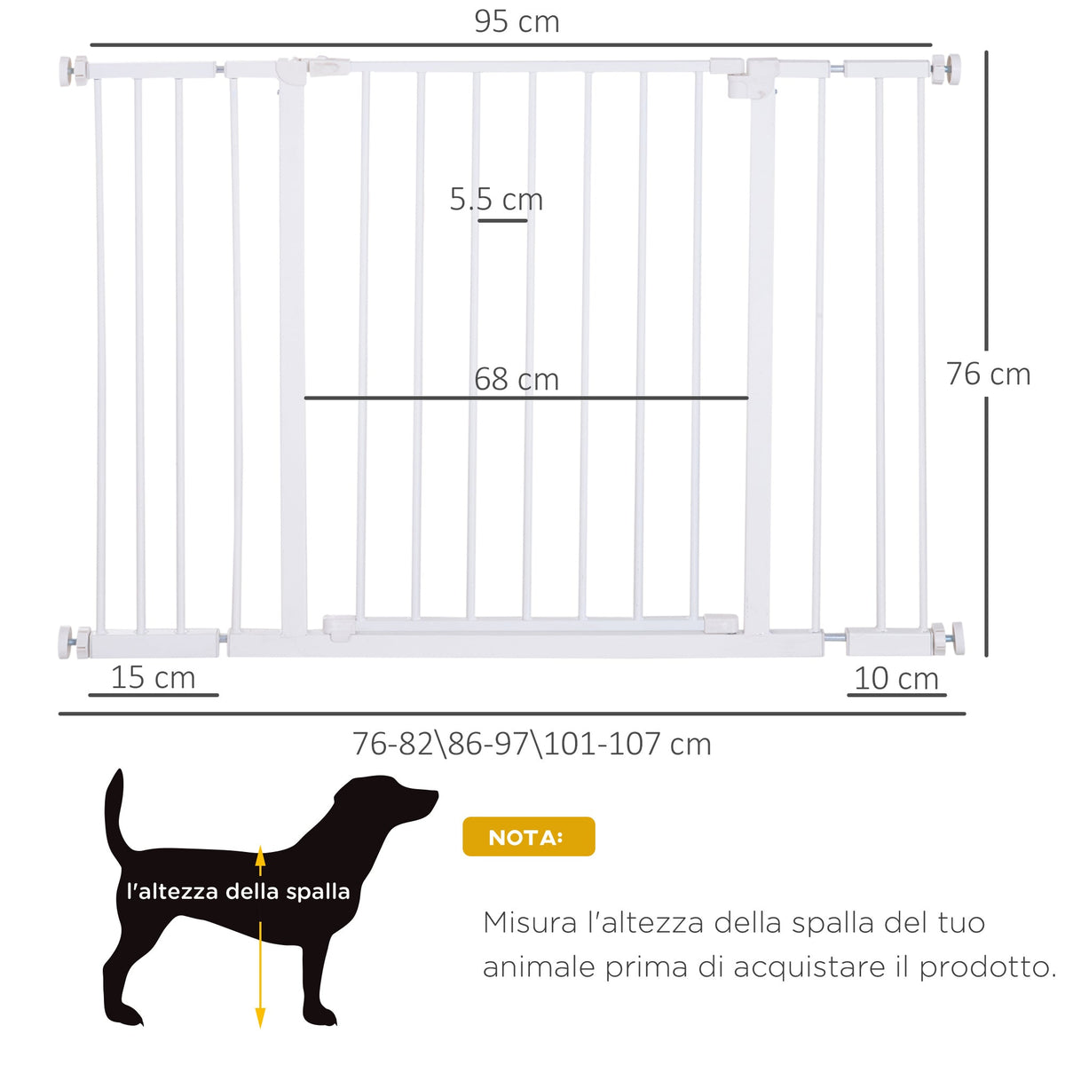 EasyComfort Safety deurhekje uittrekbaar 72–107 cm