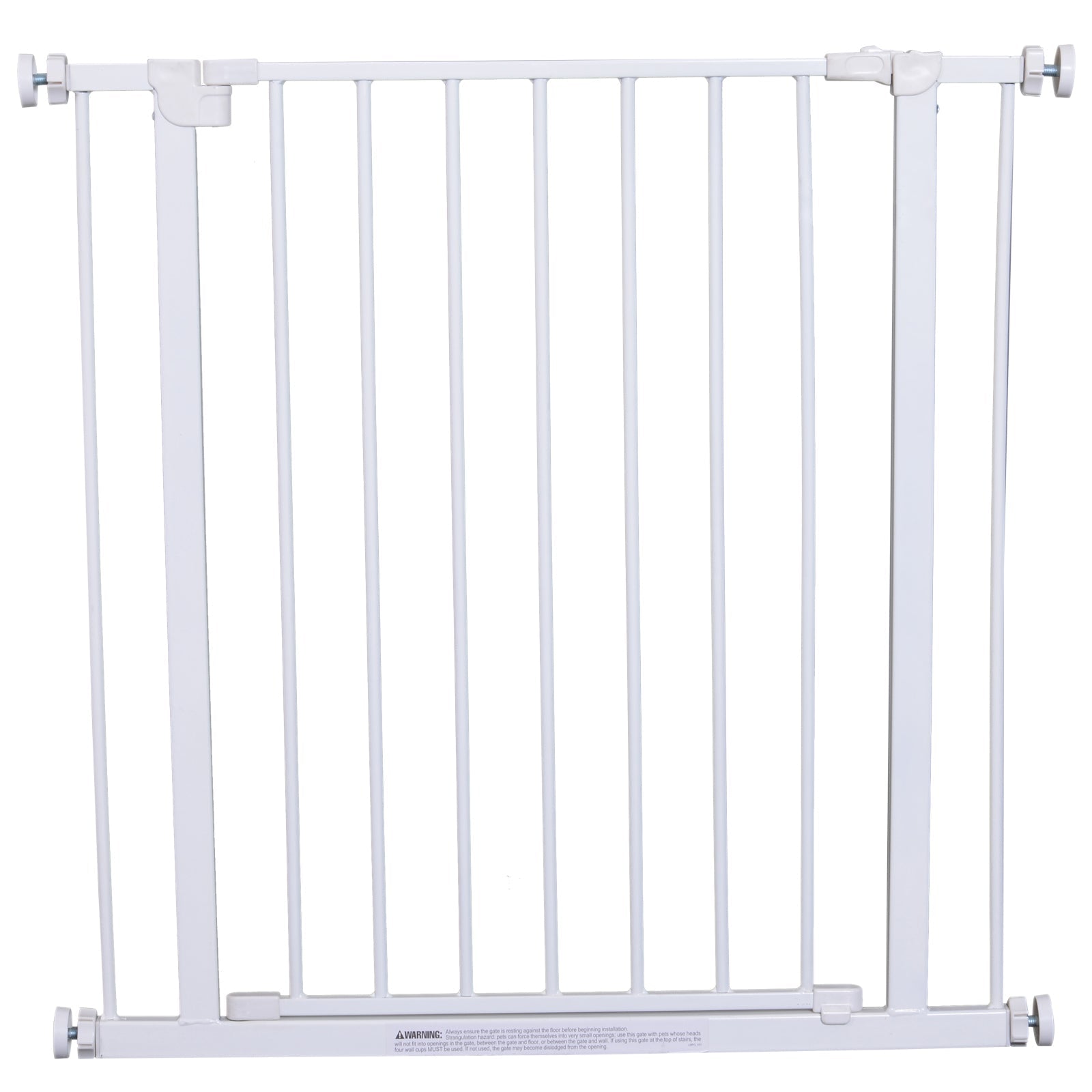 EASYCOMFORT Extendable Pet Safety Gate Easy Installation with Pressure Mounts Durable Steel with a White Powder Coated Finish 76x76-82cm