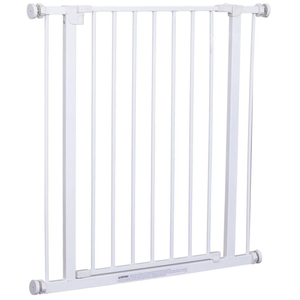 EASYCOMFORT Extendable Pet Safety Gate Easy Installation with Pressure Mounts Durable Steel with a White Powder Coated Finish 76x76-82cm