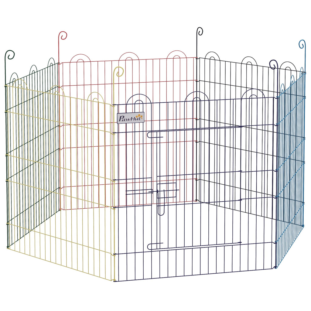 EasyComfort 6-panel huisdierhek metaal Ø120x60 cm