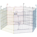 EasyComfort 6-panel huisdierhek metaal Ø120x60 cm