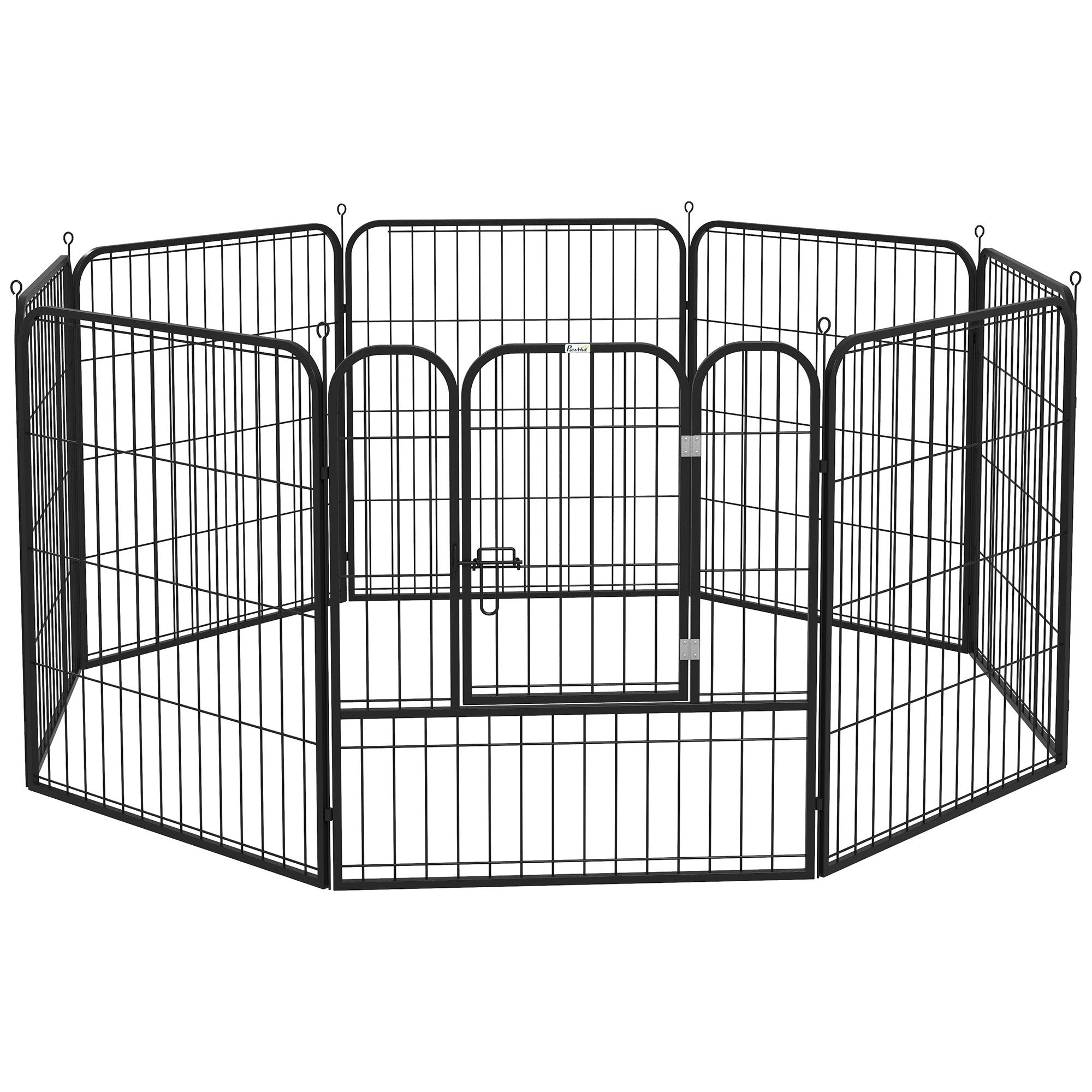 EASYCOMFORT Fence for Dogs and Puppies, Modular Fence for Indoor and Outdoor Dogs in Metal and Steel 8 Panels 79x79cm