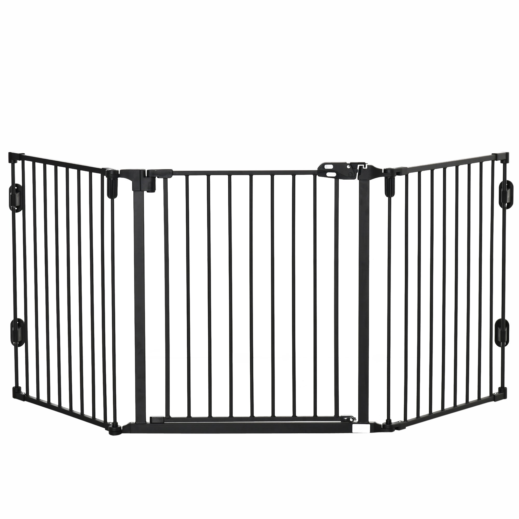 Easycomfort Cancellino per Cani Pieghevole in Acciaio with Chiusura Automatica, 202.5x2x76cm, black