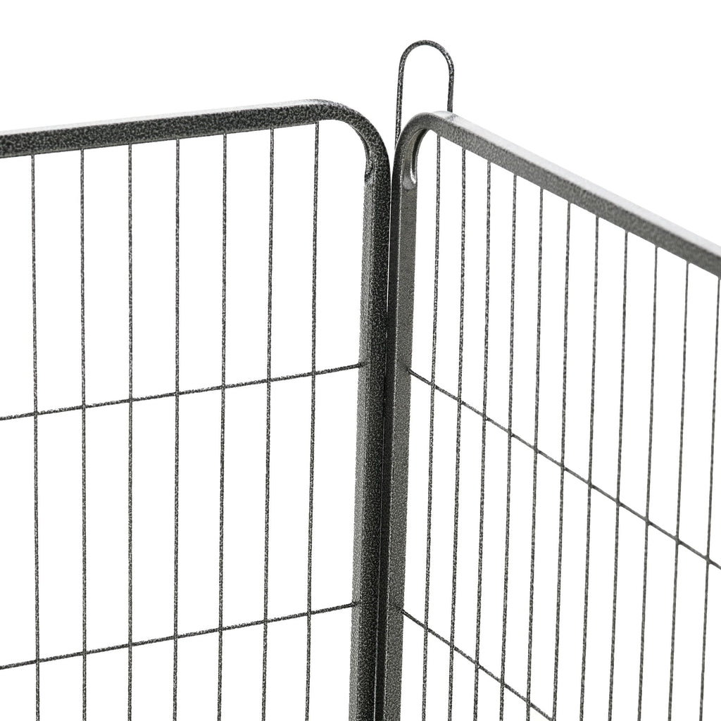 EASYCOMFORT Fence for Dogs and Puppies with 16 Modular Panels and 2 Entrances, 80x1.5x60cm