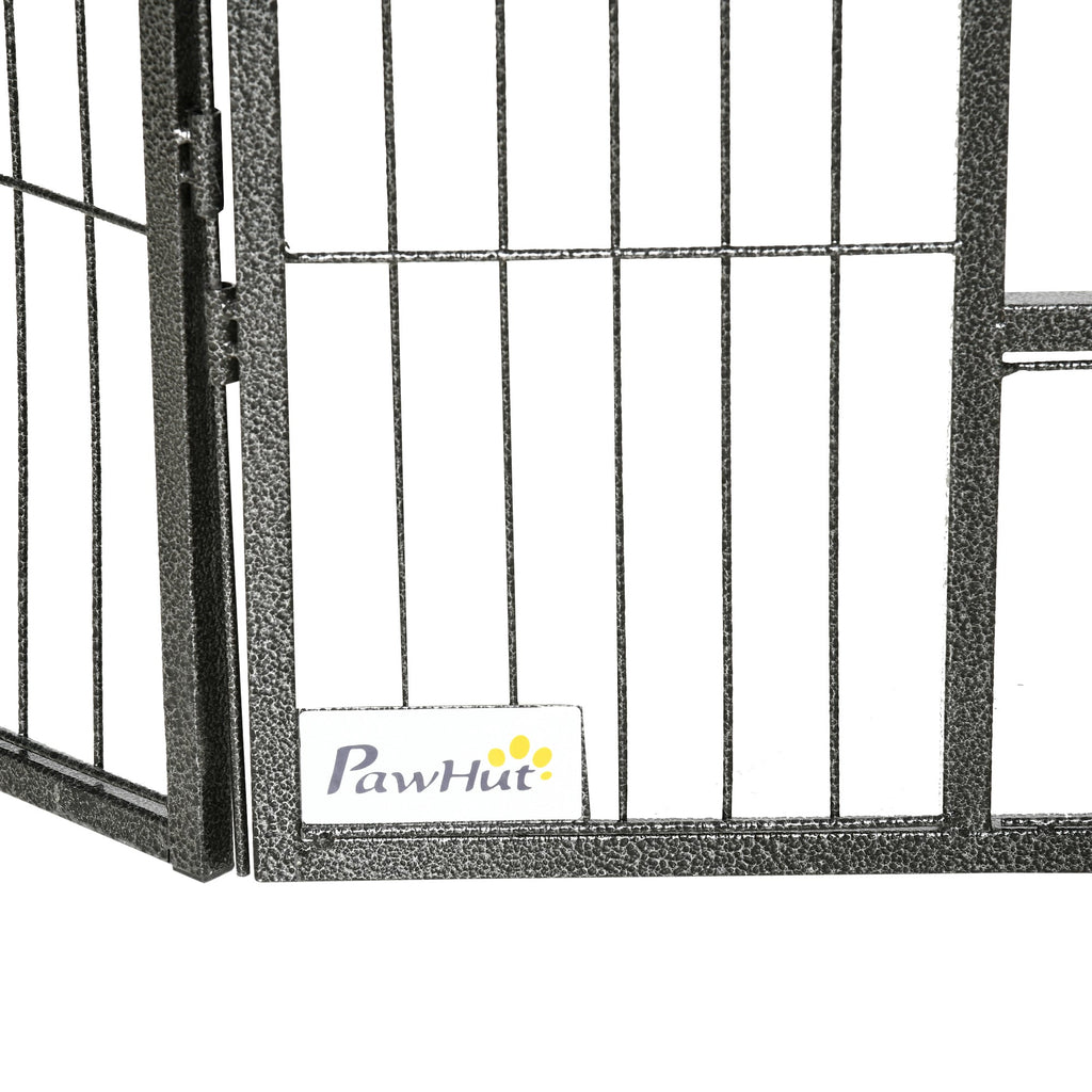EASYCOMFORT Fence for Dogs and Puppies with 16 Modular Panels and 2 Entrances, 80x1.5x60cm