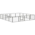 EASYCOMFORT Fence for Dogs and Puppies with 16 Modular Panels and 2 Entrances, 80x1.5x60cm