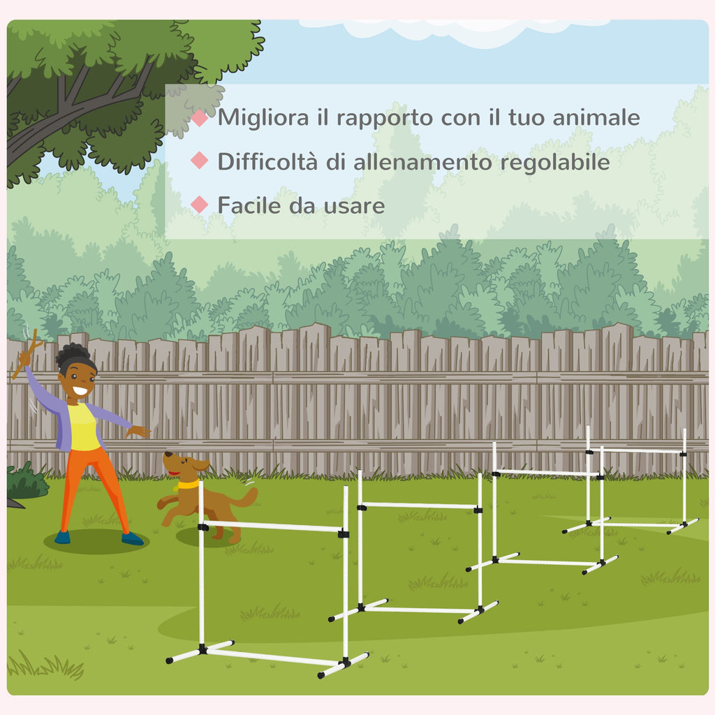 EasyComfort agility-hindernisset voor honden – set van 4 met draagtas