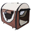 EasyComfort vouwbare draagkooi voor honden en katten 61x46x51 cm koffiekleur