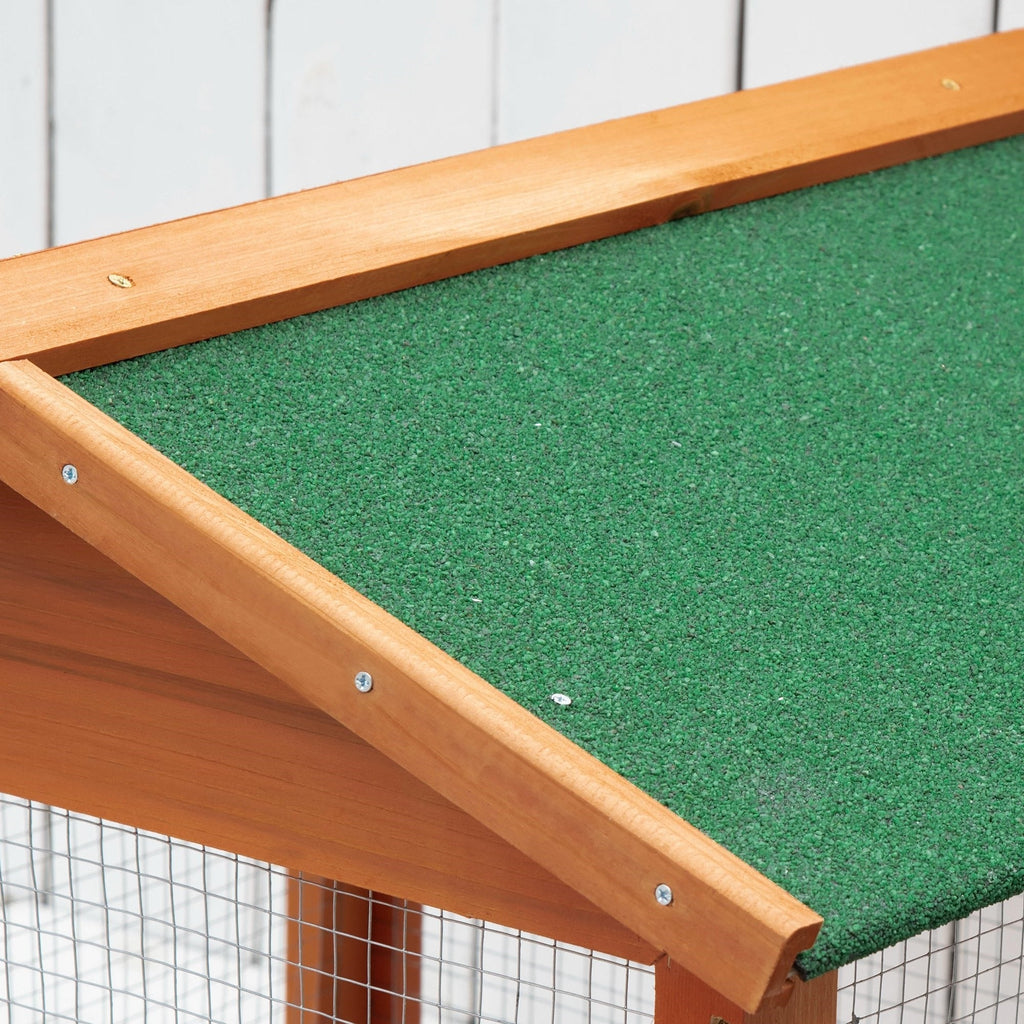 EasyComfort Gabbia per Uccelli Alta 165cm in Legno da Esterno with 2 Porte e Vassoio Estraibile, Arancione