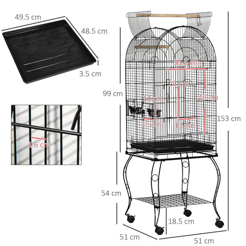 EasyComfort Vogelkooi met wielen 51x51x153 cm