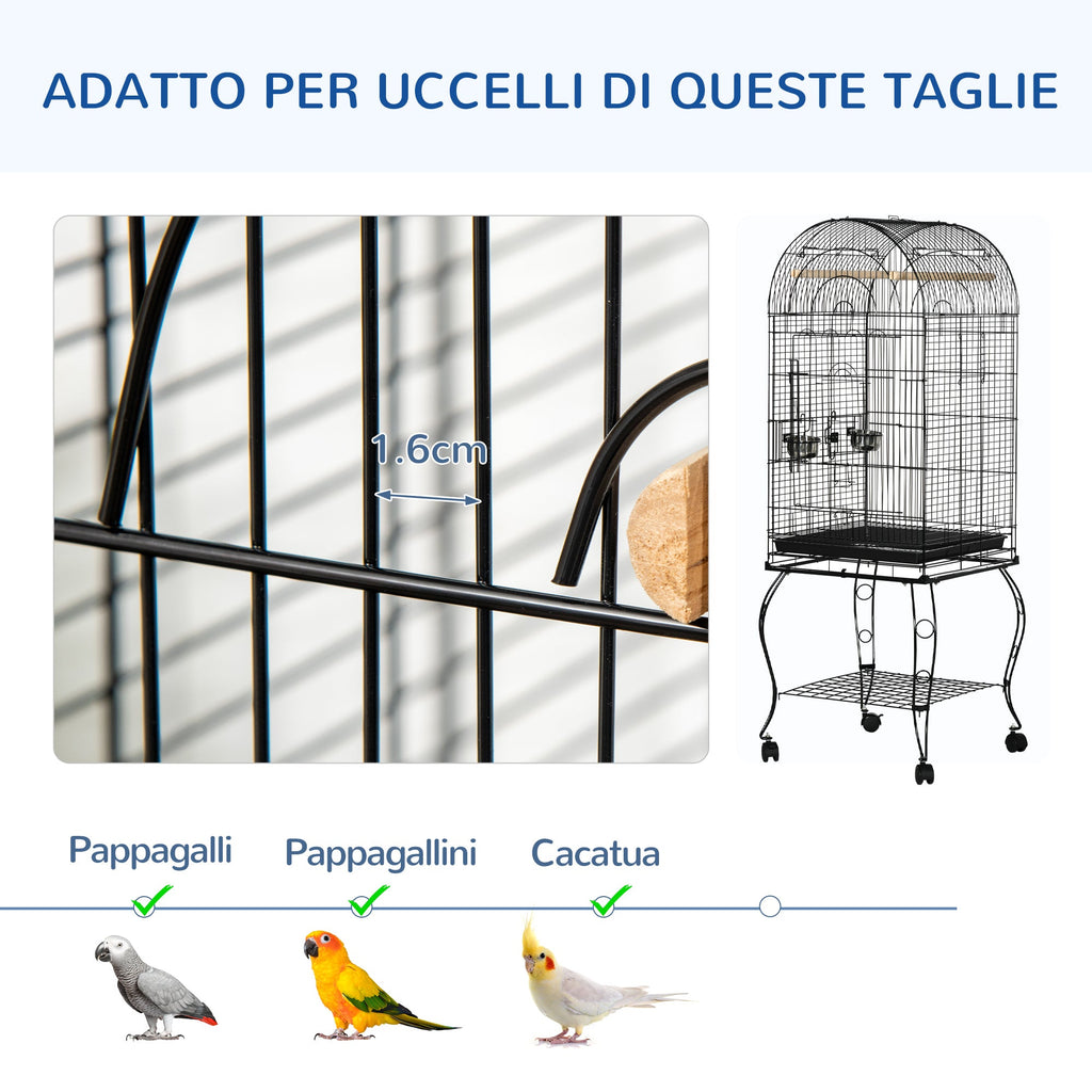 EasyComfort Vogelkooi met wielen 51x51x153 cm