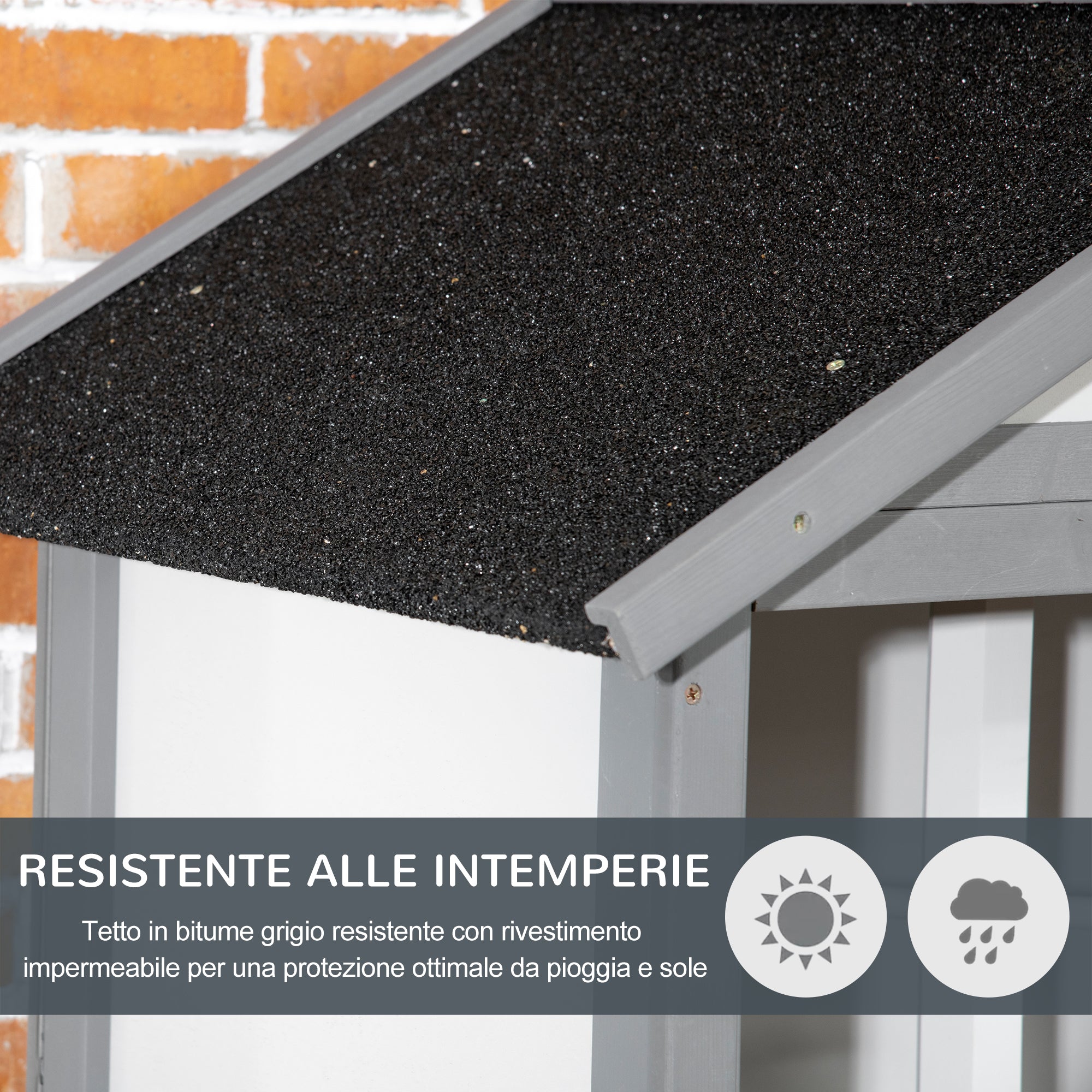 EasyComfort volière voor buiten vurenhout lichtgrijs