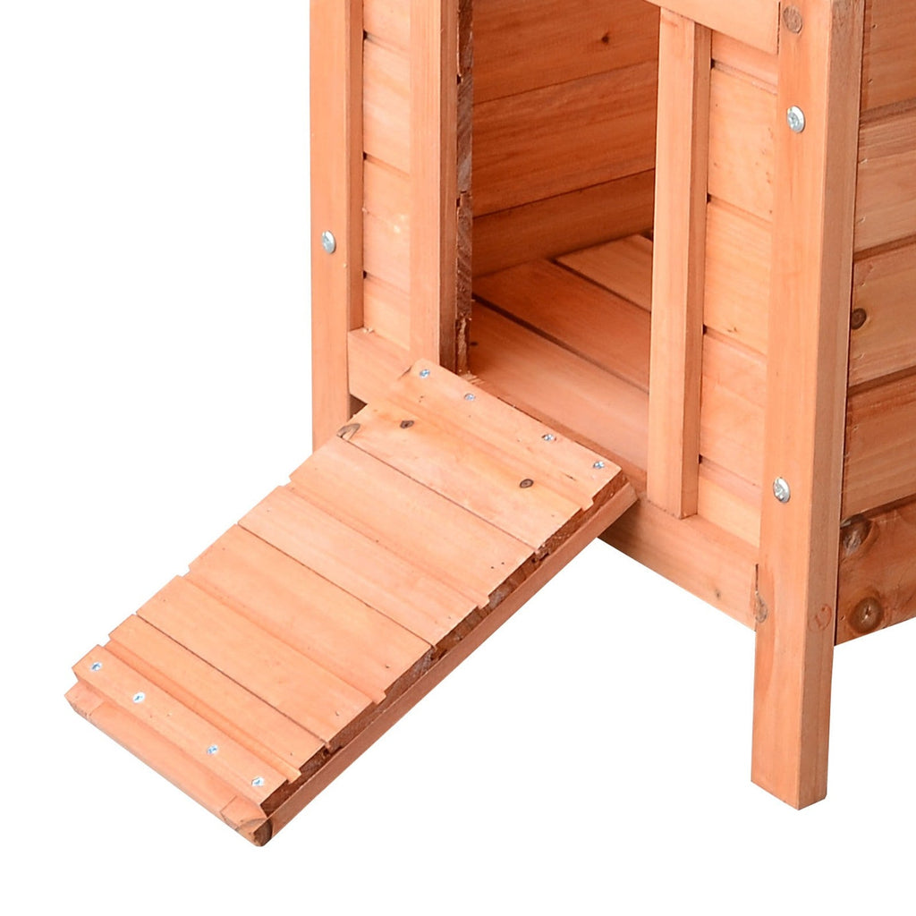 EASYCOMFORT Rabbit Cage for Small Animals with Opening Roof in Wood 51x42x43 cm