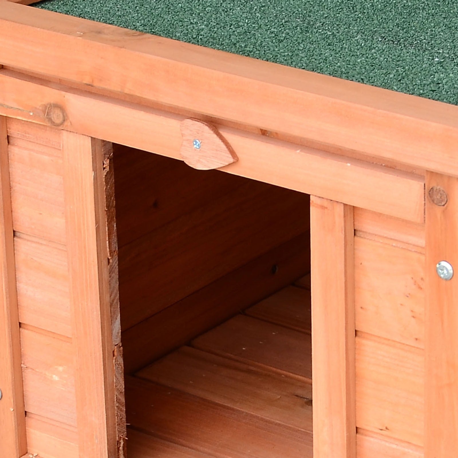 EASYCOMFORT Rabbit Cage for Small Animals with Opening Roof in Wood 51x42x43 cm