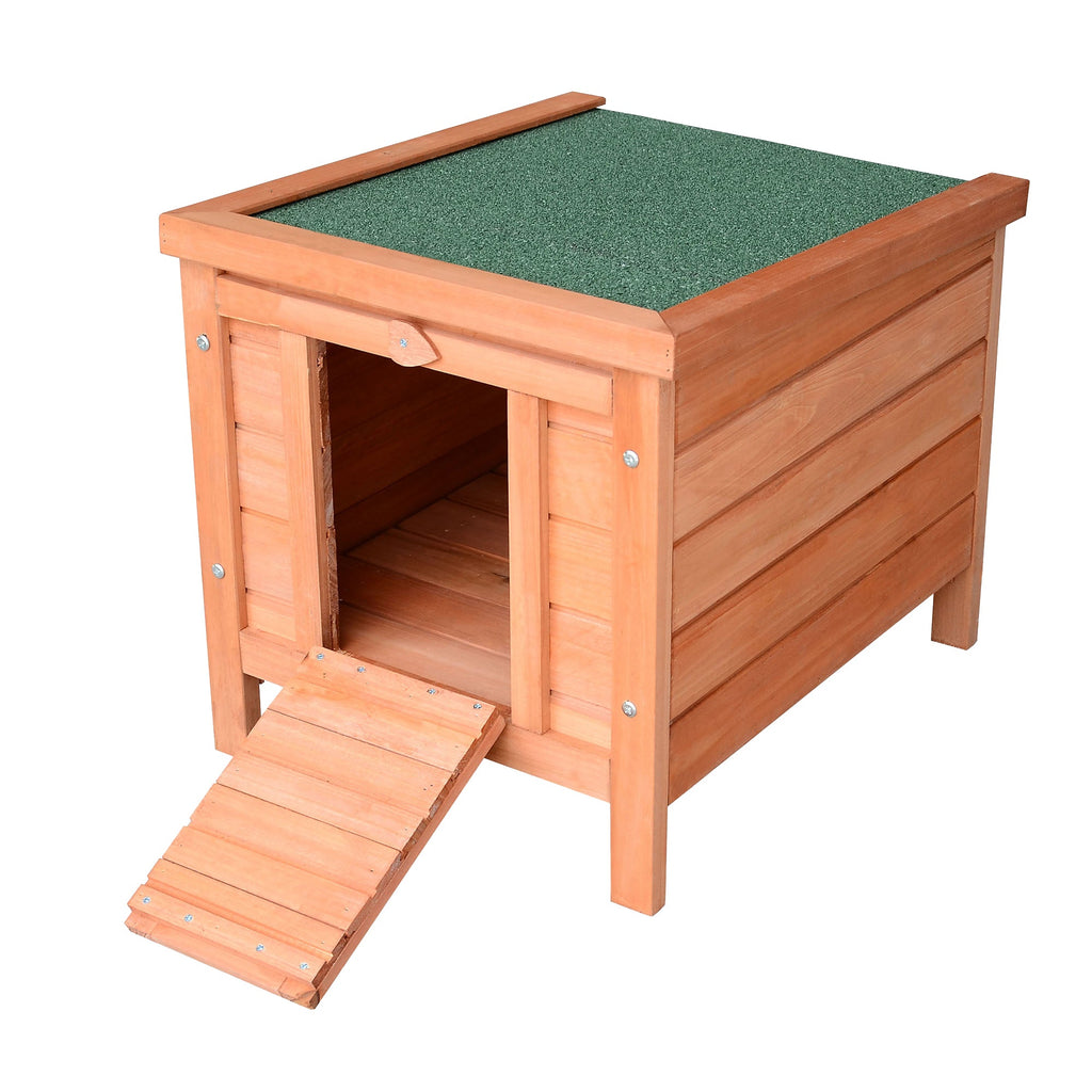 EASYCOMFORT Rabbit Cage for Small Animals with Opening Roof in Wood 51x42x43 cm