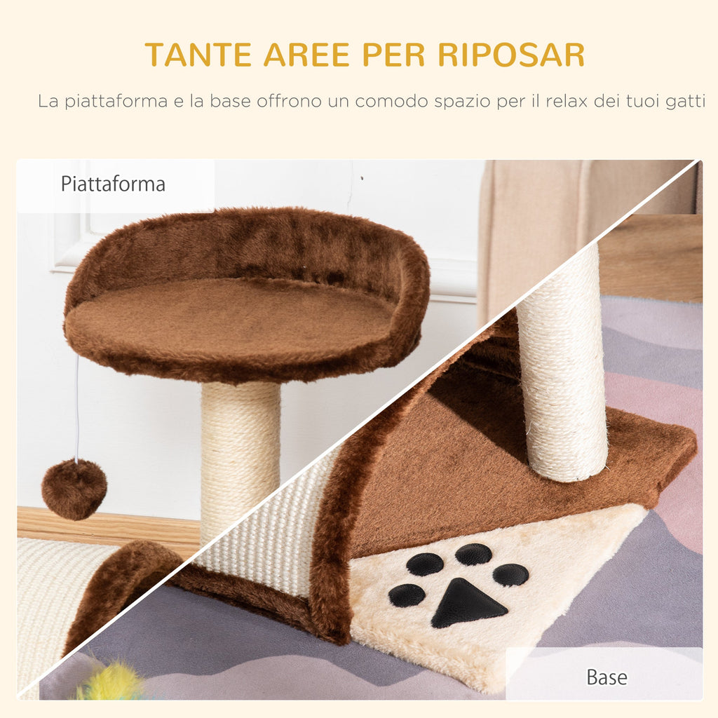 EASYCOMFORT Cat Tree, brown, 36x36x44cm